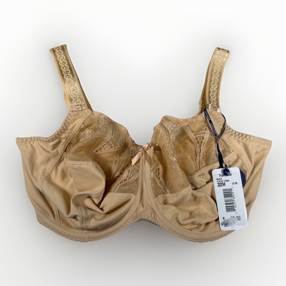 $60 NWT Fantasie Alex Bra FL9152 Side Support Sand Nude 32H NEW - Picture 1 of 9